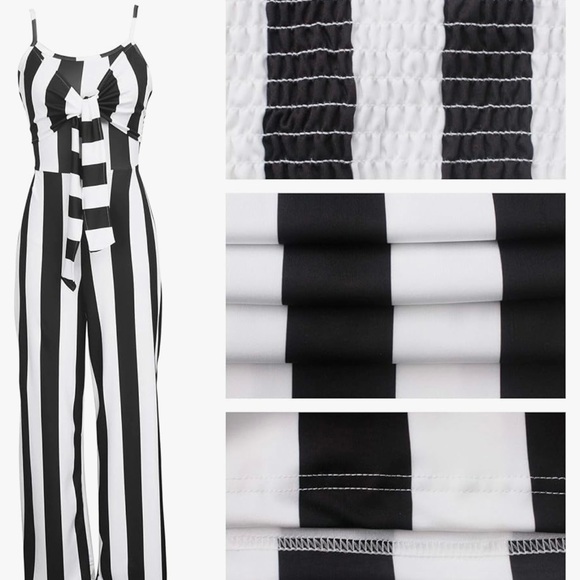 Spaghetti strap, wide leg, open back jumpsuit - Picture 2 of 3